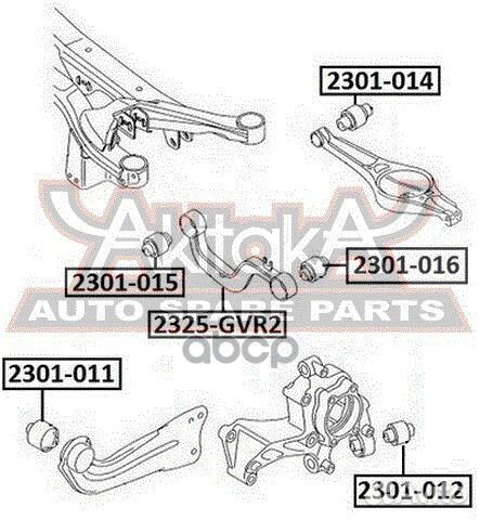 Сайлентблок задней цапфы 2301012 asva