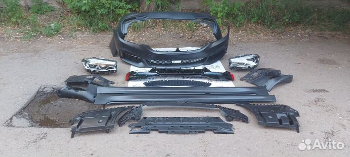 BMW G30 обвес m perfomance m пакет + фары full LED