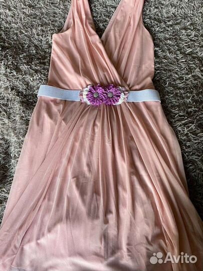 Платье розовое воздушное