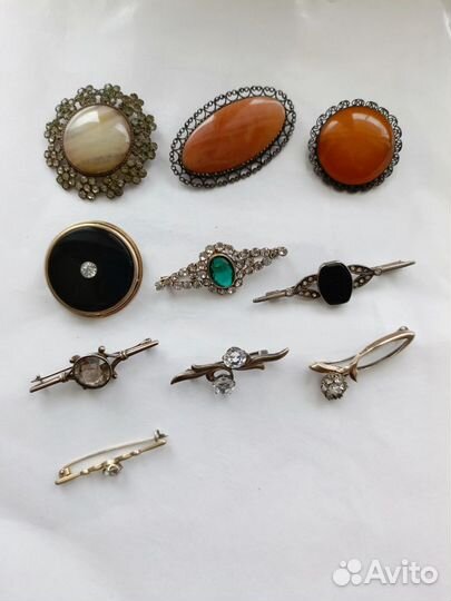 Брошки серебро 875 пр. СССР