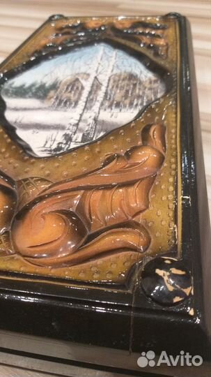 Нарды Добрые резные с картиной из каменной крошки