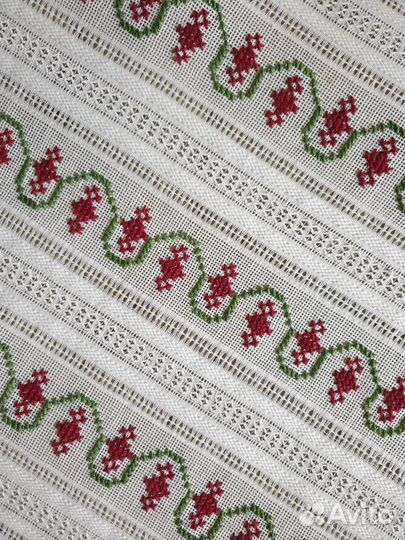 Скатерть льняная 180х180 см двусторонняя СССР