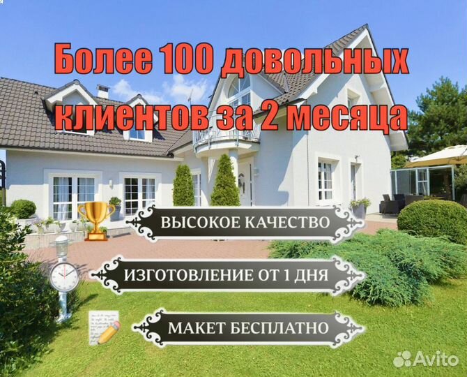 Адресная табличка из металла