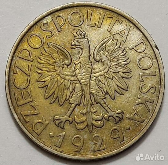 Монеты 1 злотый, 1 крона