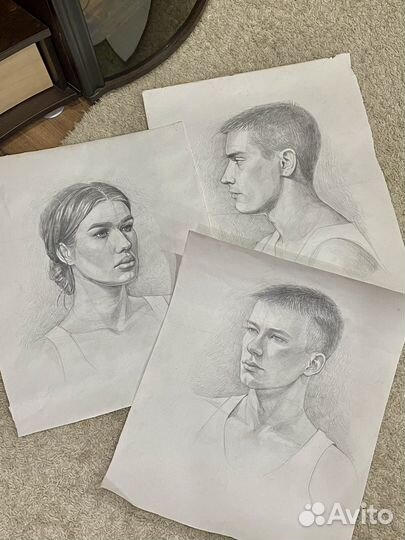 Портрет по фото карандашом
