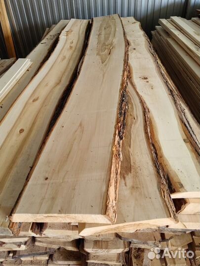 Доска необрезная липа сухая