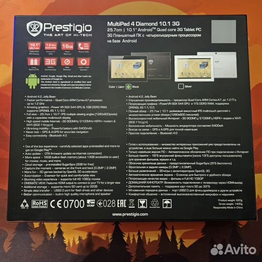 Планшет prestigio MultiPad 4 Diamond 10.1