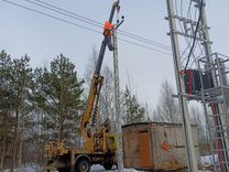 Установка электрического столба