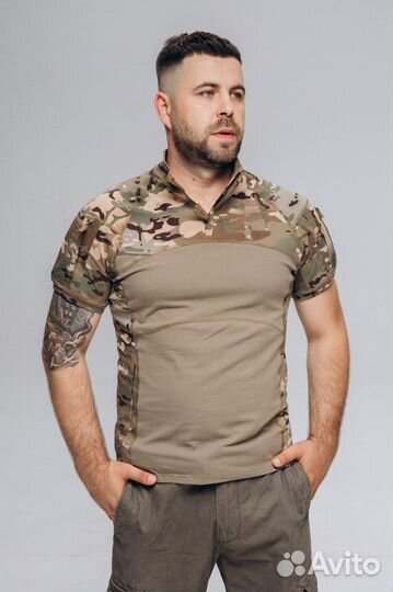 Тактическая боевая рубаха с коротким рукавом мульт