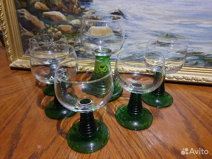 Стеклянные бокалы - рёмеры из Европы