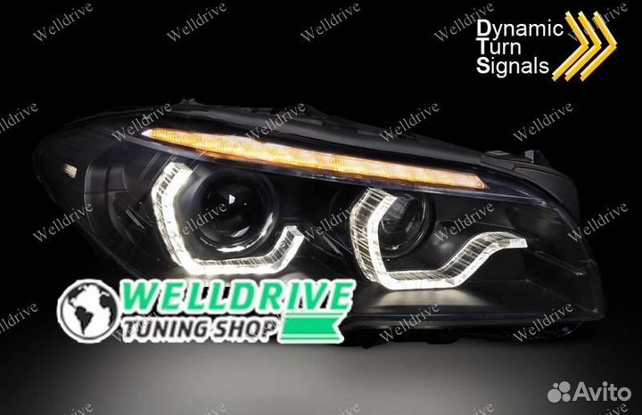 Фары BMW F10 F11 LCI 13-16 DRL LED ксенон черные
