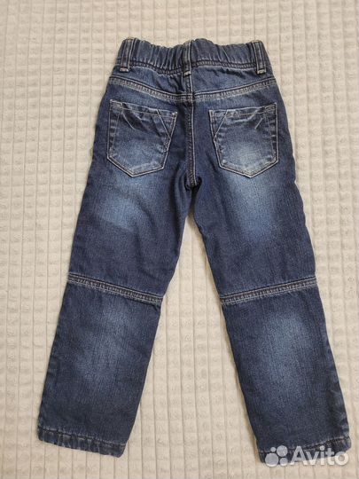Джинсы утеплённые р.104