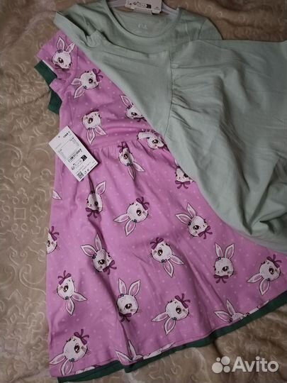 Комплект платьев C&A для девочек новые р 128