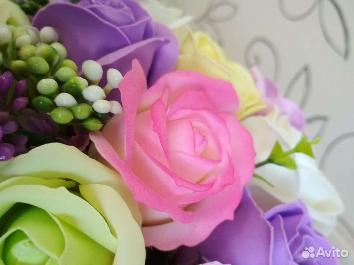 Восхитительные букеты из мыльных роз