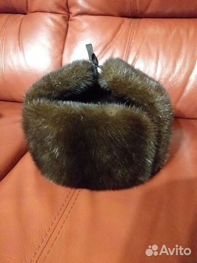 Норковая шапка мужская