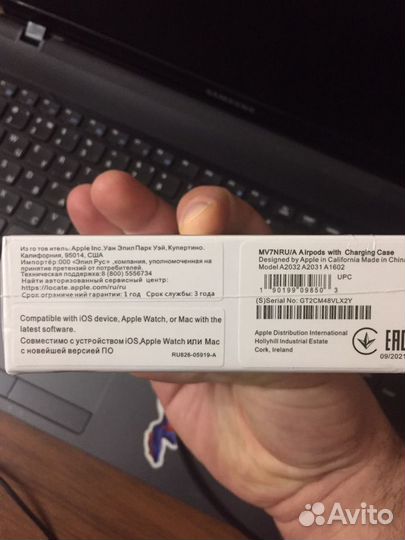 Наушники apple airpods 2