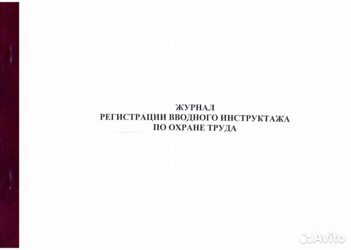 Журнал регистрации вводного инструктажа