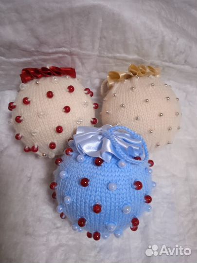 Новогодние ёлочные шары ручной работы