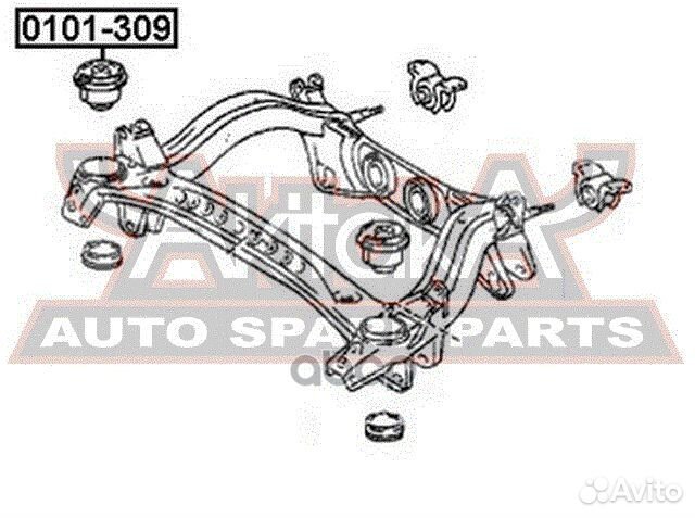 Сайлентблок задней подвески 0101-309 asva