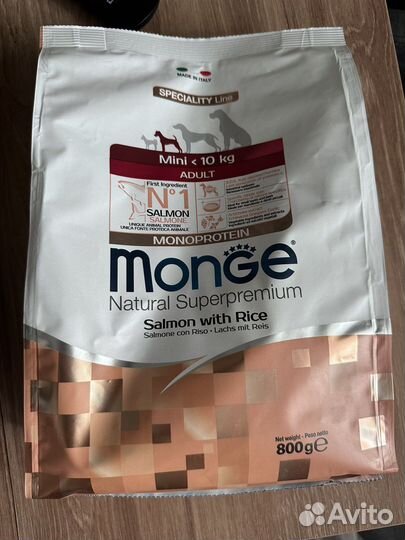 Корм для собак monge лосось 800гр