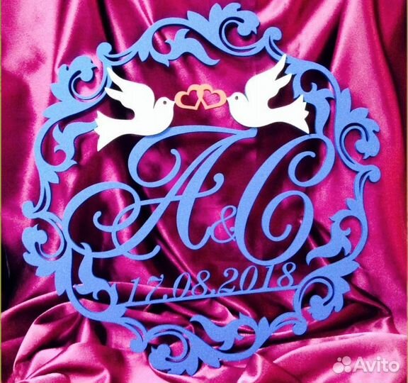 Монограмма на свадьбу (семейный герб)