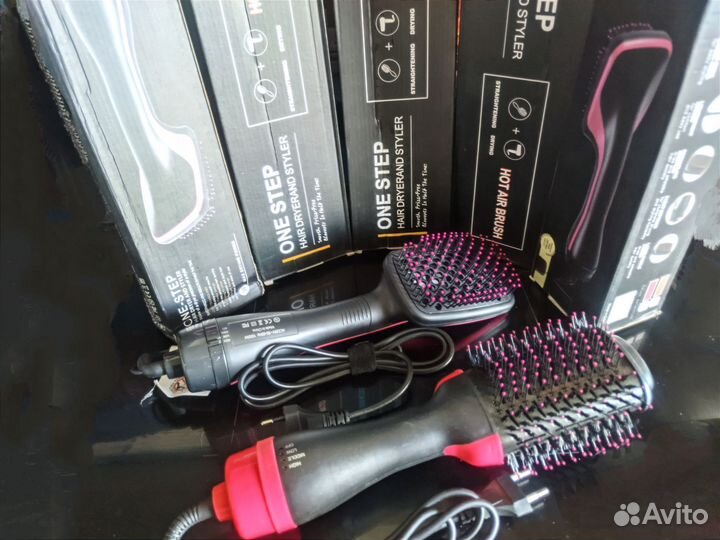 Щётка фен термо расчёска выпрямитель для волос 3в1