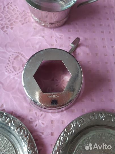 Чайная пара в подстаканнике, СССР