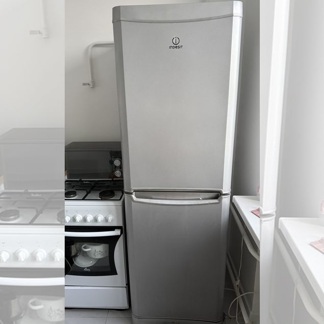 Холодильник indesit серый
