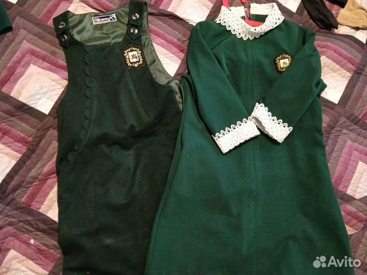 Школьная форма для девочки 134 140 зелёная