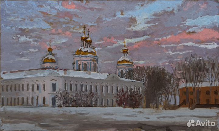 Картина маслом городской пейзаж