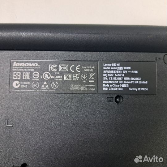 Ноутбук lenovo b50-45