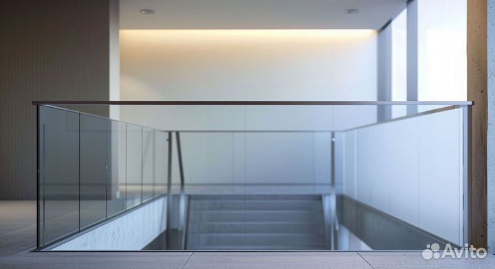 Стеклянное ограждение для лестниц. Под ключ в Мск