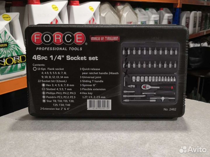 Набор инструментов 1/4 DR 46 предметов force