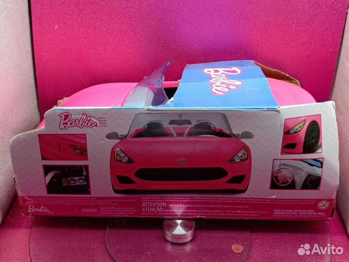 Машина Барби кабриолет. Barbie Car Pink Cabriolet