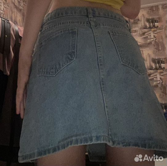 Юбка джинсовая