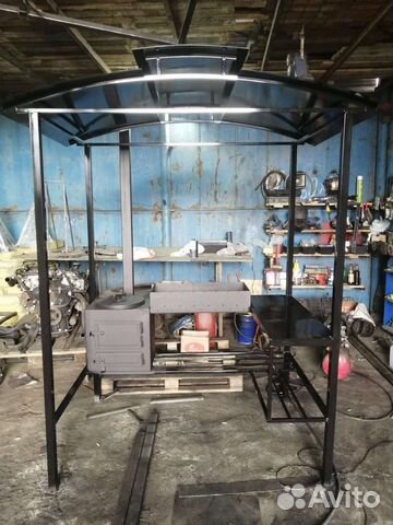 Мангал с крышей