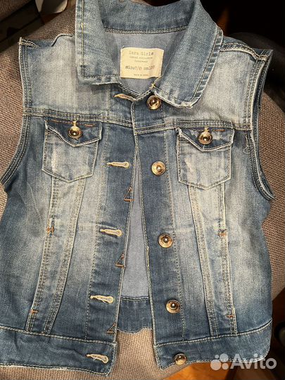 Детская джинсовая жилетка