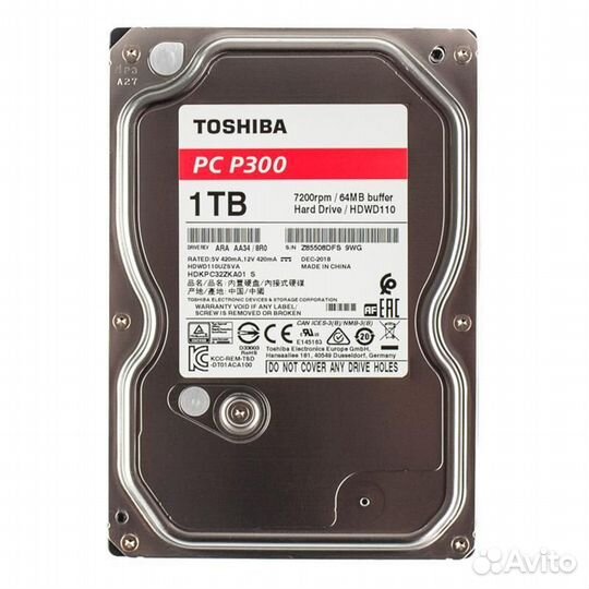 Hdd Toshiba PC P300 1 tb (hdwd110)