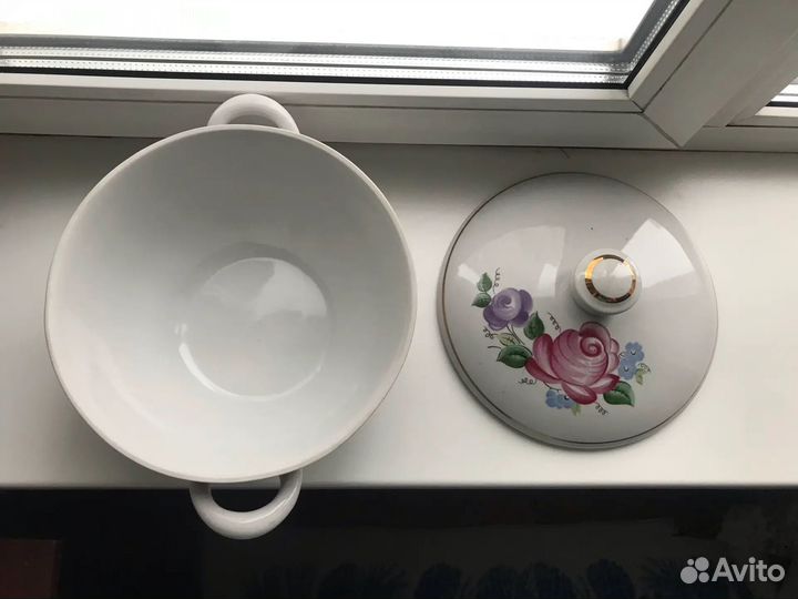 Супница бульонница пельменница новая фарфор СССР