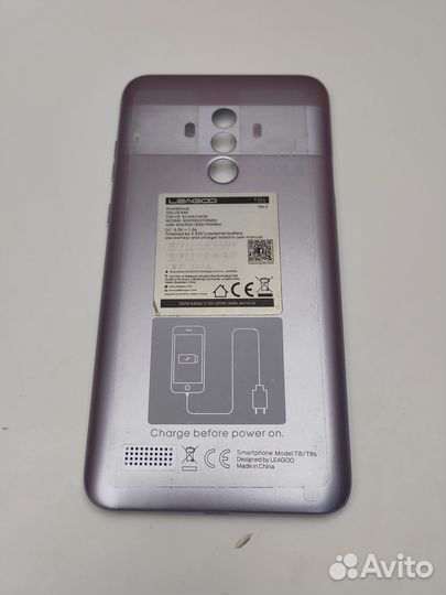 Задняя крышка Leagoo T8s(серебро/золото) оригинал