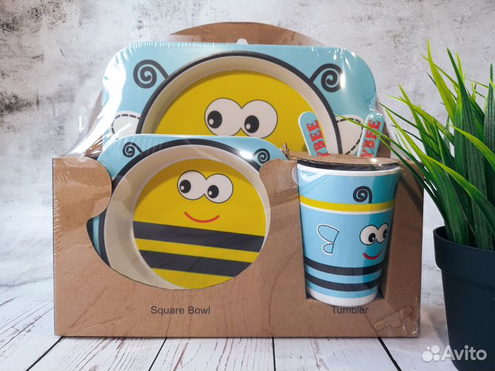 Детская посуда бамбуковая