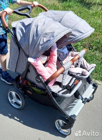 Коляска для двойни carrello connect, с люльками