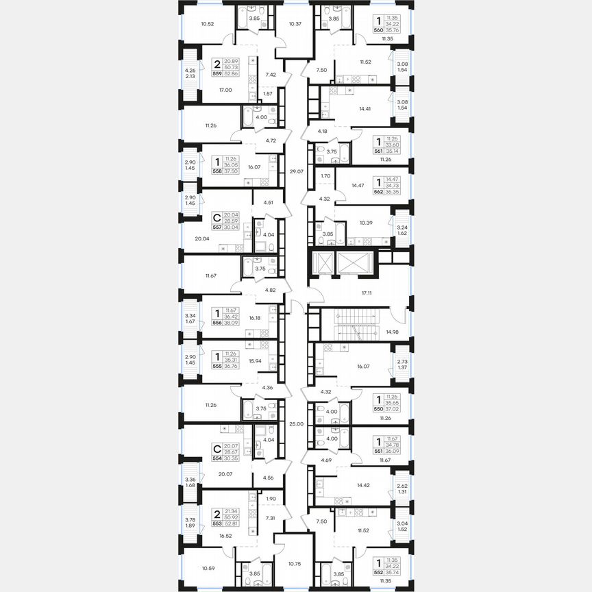 Квартира-студия, 30 м², 6/15 эт.