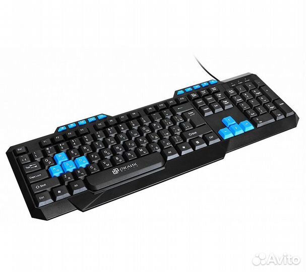 Клавиатура Оклик 750G Frost War, черный/черный