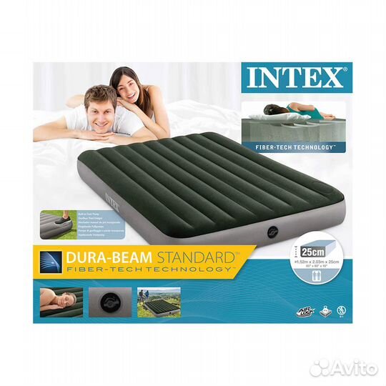 Надувной матрас + встроенный ножной насос