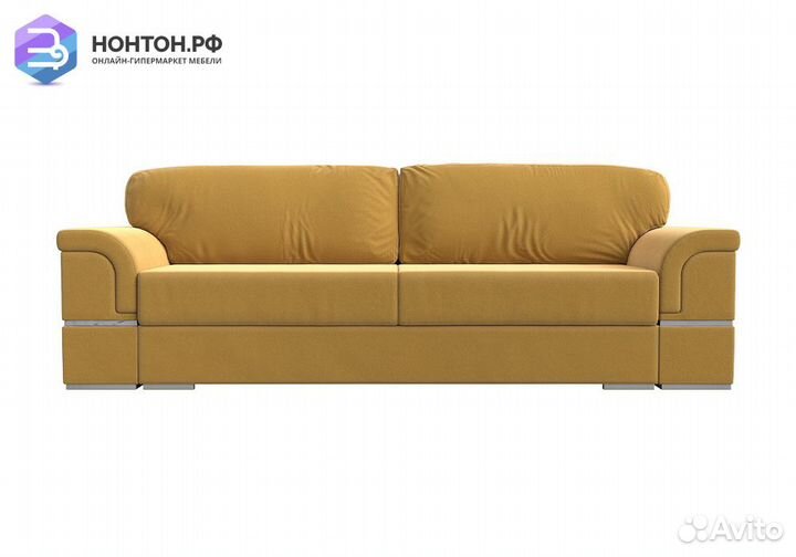 Диван еврокнижка Порту микровельвет жёлтый