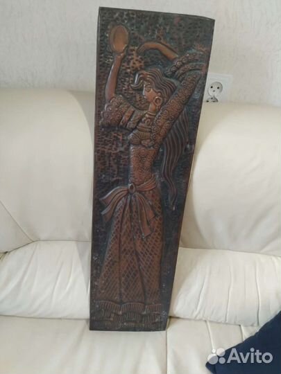 Чеканка медная,82 на 22 см