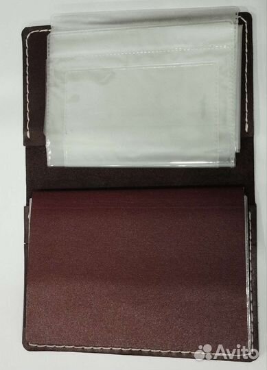 Обложка на документы, паспорт, из натуральной кожи