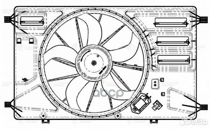 Э/вентилятор охл. для а/м Ford Transit (13) 2.2D