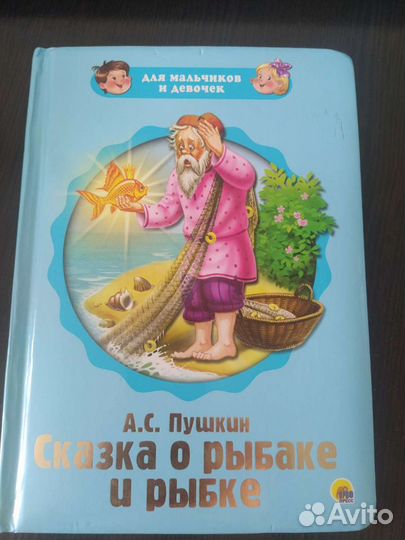 Книга детская Сказка о рыбаке и рыбке